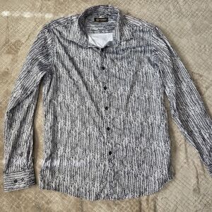 Moderno Italy‎ Jazzy Long Sleeve Button Up Men's Shirt Size M